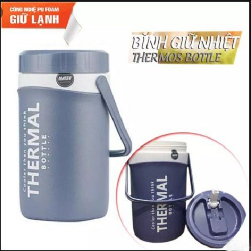 [Giữ lạnh hơn 8h] Bình đựng đá giữ nhiệt nóng lạnh có vòi 2 Lít. Bình nhiệt có vòi