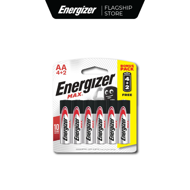 Aa Energizer Max E91 Bp4+2 Batteries - Pack of 4 Get 2 Free