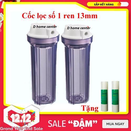 Combo 2 cốc lọc zen trong 10inch kèm lõi thô (cốc trong zen 13)