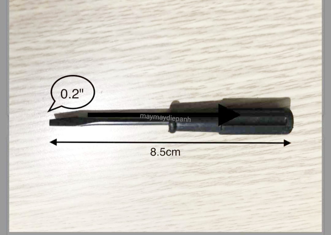 Tô vít máy may, tua vít me đen bé dài 8.5cm