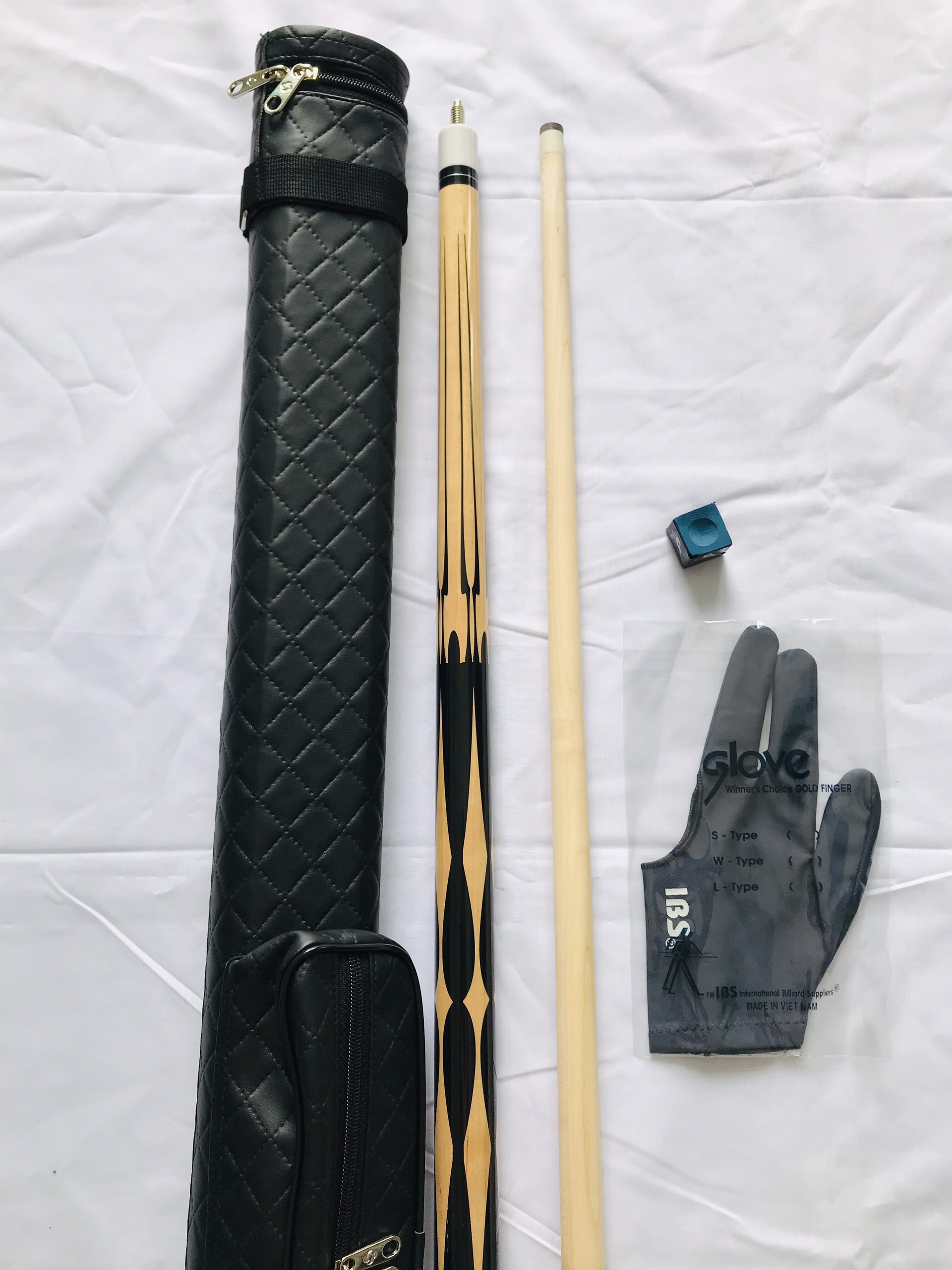 [HCM]Combo cơ bida lỗ pool sọc đen dành cho người mới