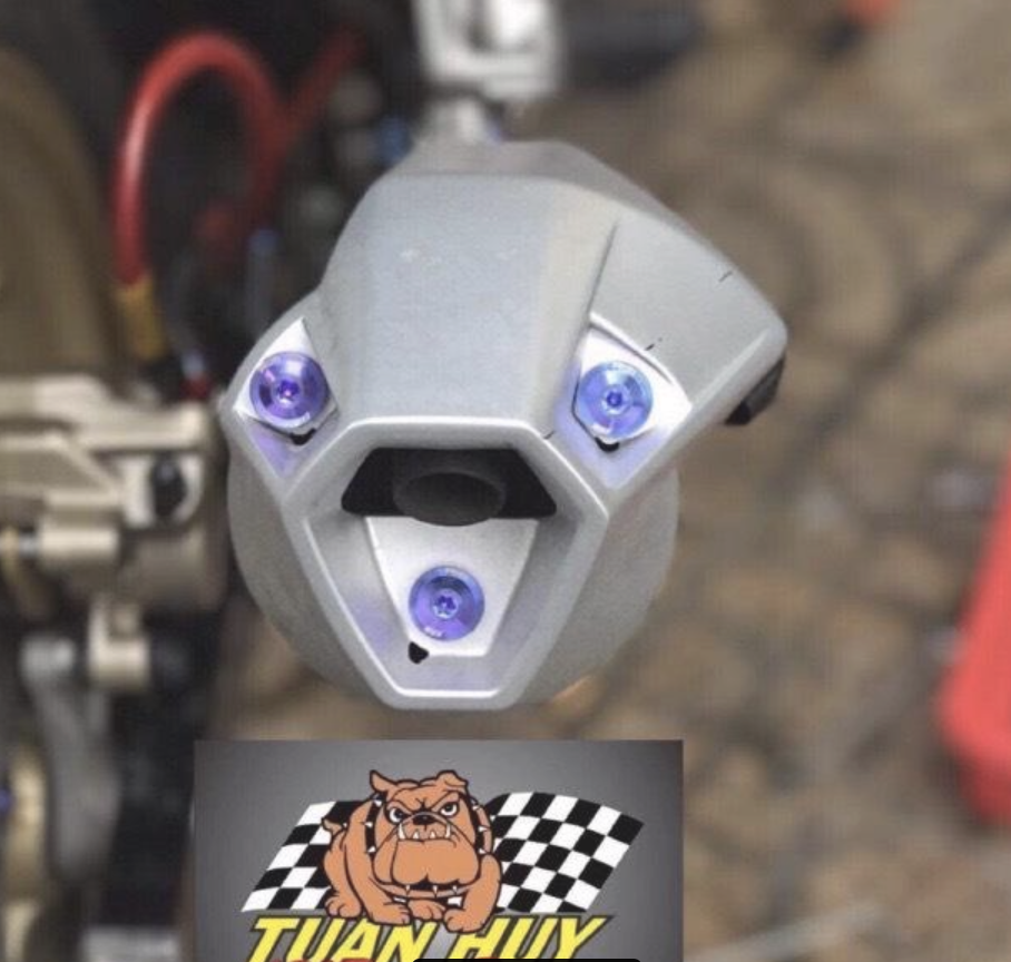 (3 con) Bộ 3 Ốc chụp đuôi pô Winner 5li15 dù to Titan Gr5