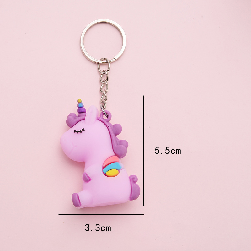 Móc khóa kì lân mini sắc màu kute