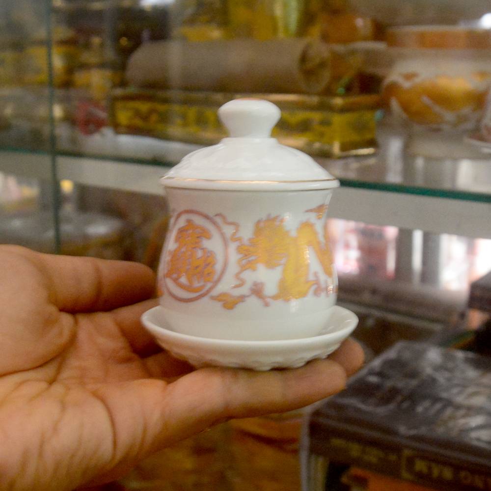 [HCM]Ly nước thờ cúng bàn thờ rồng vàng