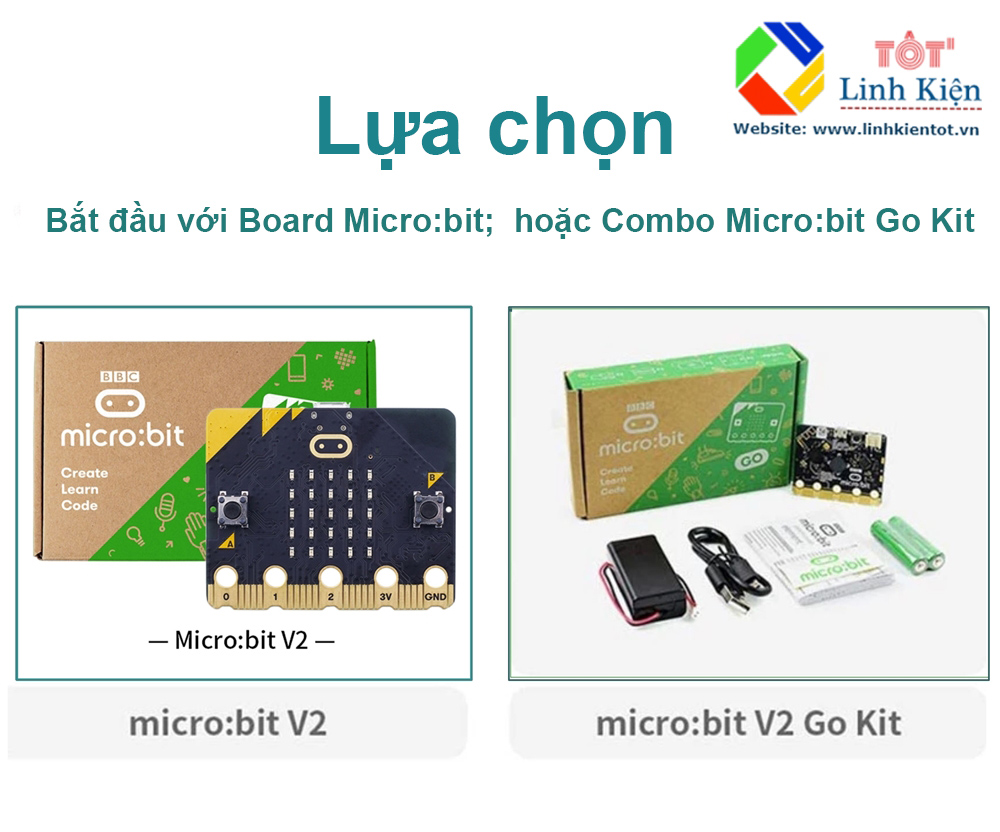BBC Micro:bit 2.0- Board Kit học lập trình STEM microbit phiên bản mới