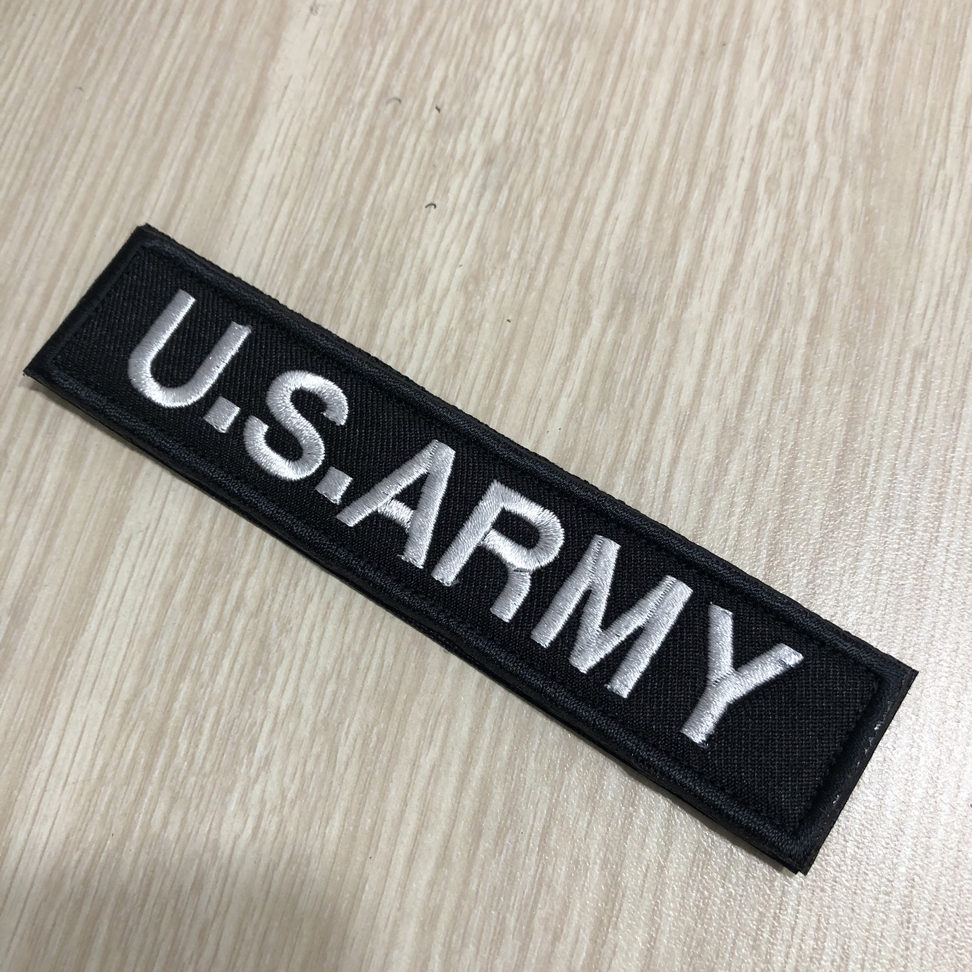 1 tấm Patch dán vải Velcro thêu 3D U.S.ARMY dán nón balo