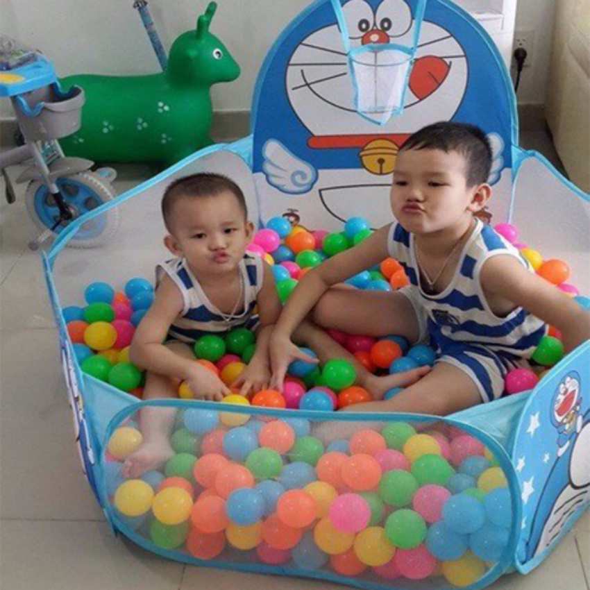 Nhà bóng có khung bóng rổ cho bé - LV8810