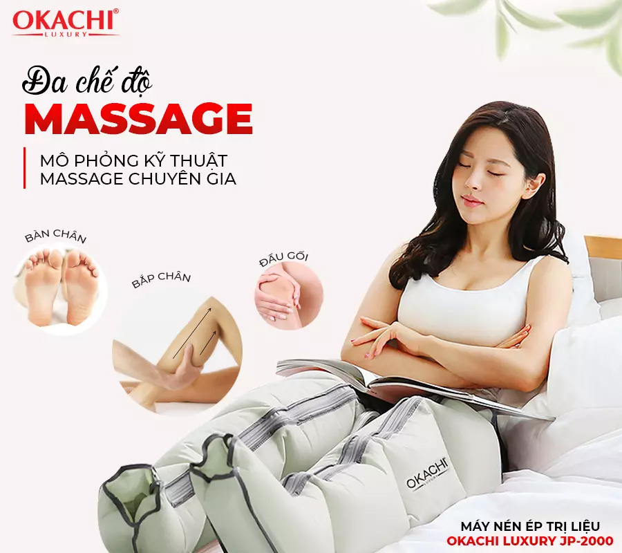[HCM]Máy nén ép suy giãn tĩnh mạch OKACHI LUXURY JP-2000