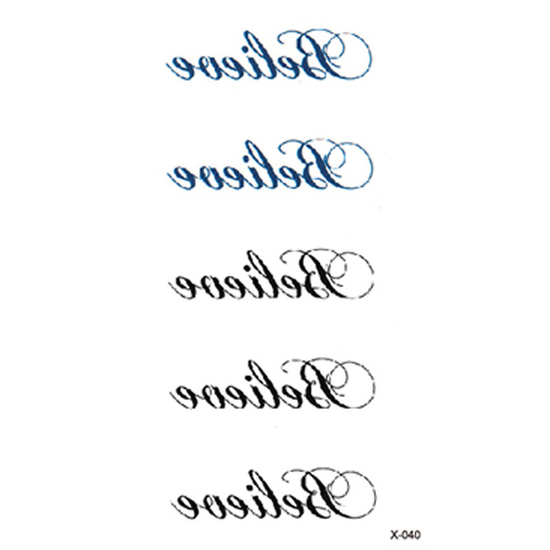 Little Fresh Tattoo Stickers Từ thời trang tiếng Anh chữ xăm Stickers FAVOURIE
