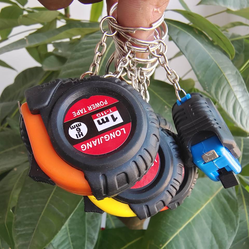Móc khóa thước rút mini 1 mét
