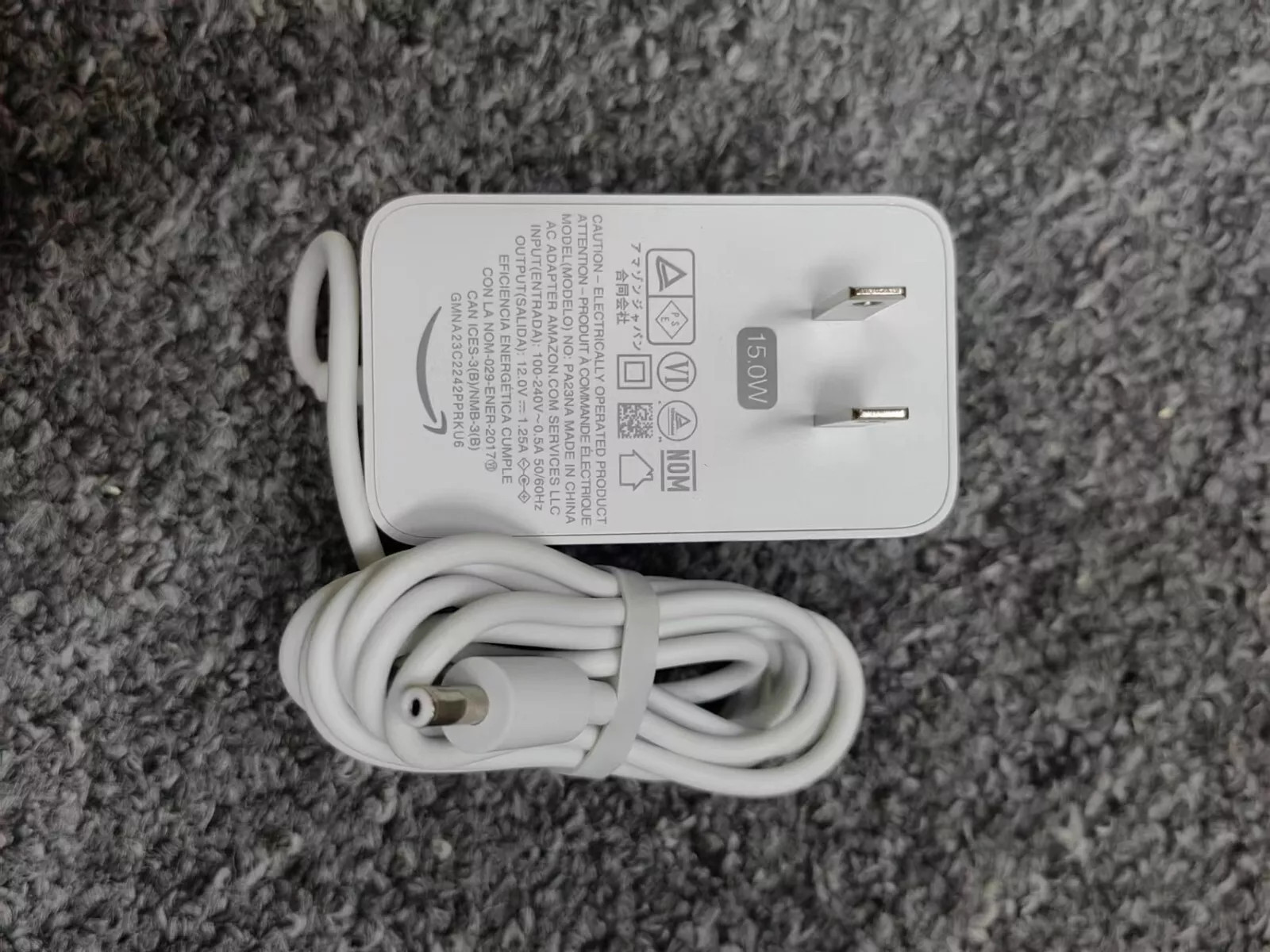 DÂY SẠC NGUỒN CHO LOA AMAZON ECHO DOT 3 – 4 CHÍNH HÃNG (adapter nguồn chính hãng)