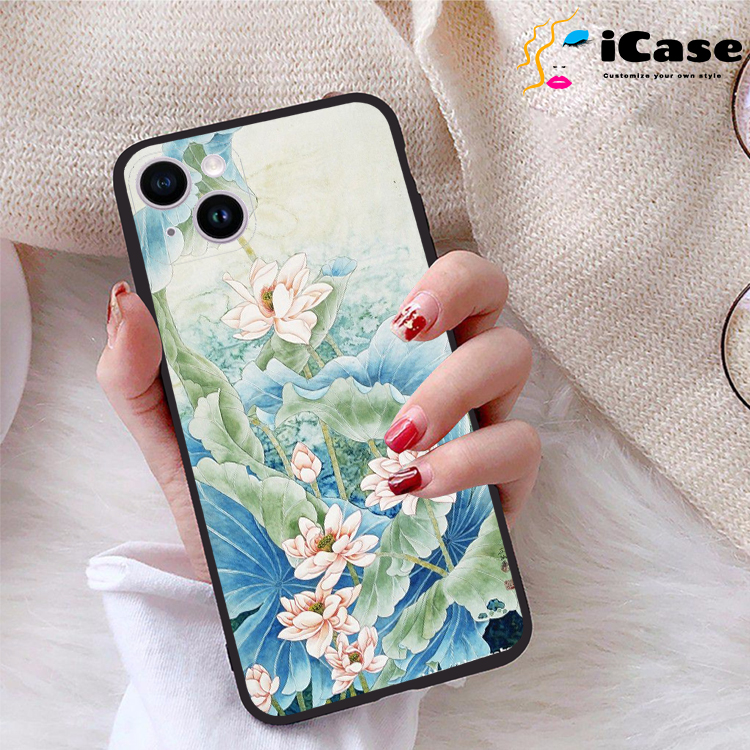 Ốp lưng iPhone 14 Plus viền dẻo TPU BST Sen