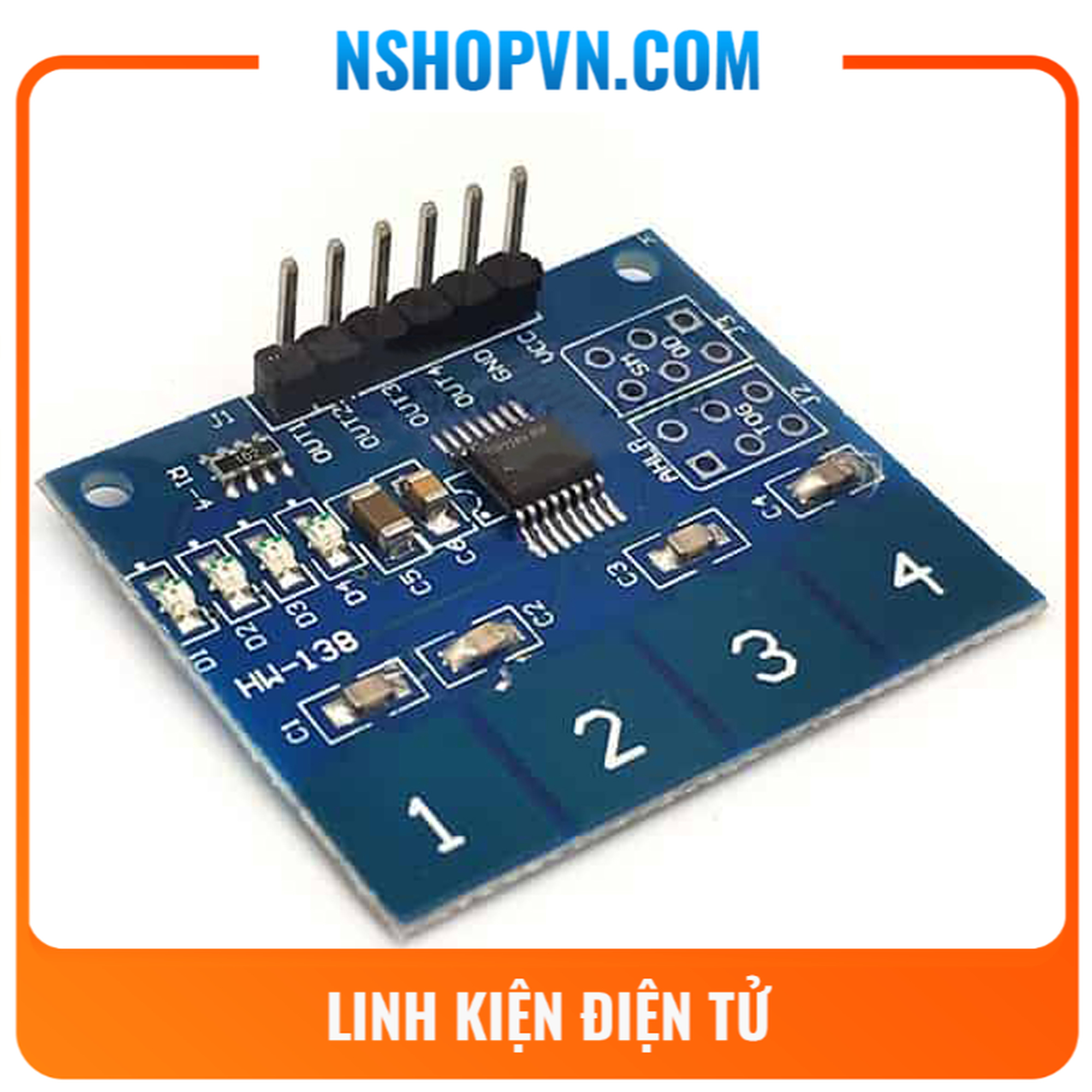 Bàn Phím Cảm Ứng Điện Dung TTP224 4 kênh