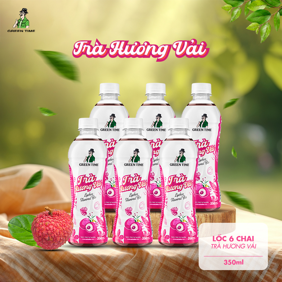 Thùng 24 chai Lục Trà Lài Mật Ong - GREEN TIME (490ml)