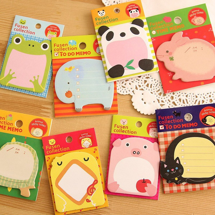 Giấy note - giấy ghi chú hình động vật xinh xắn
