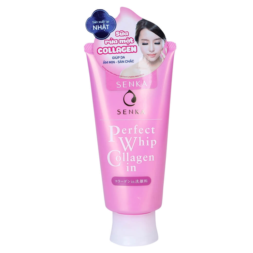 Sữa rửa mặt Tạo Bọt Senka Perfect Collagen 120g