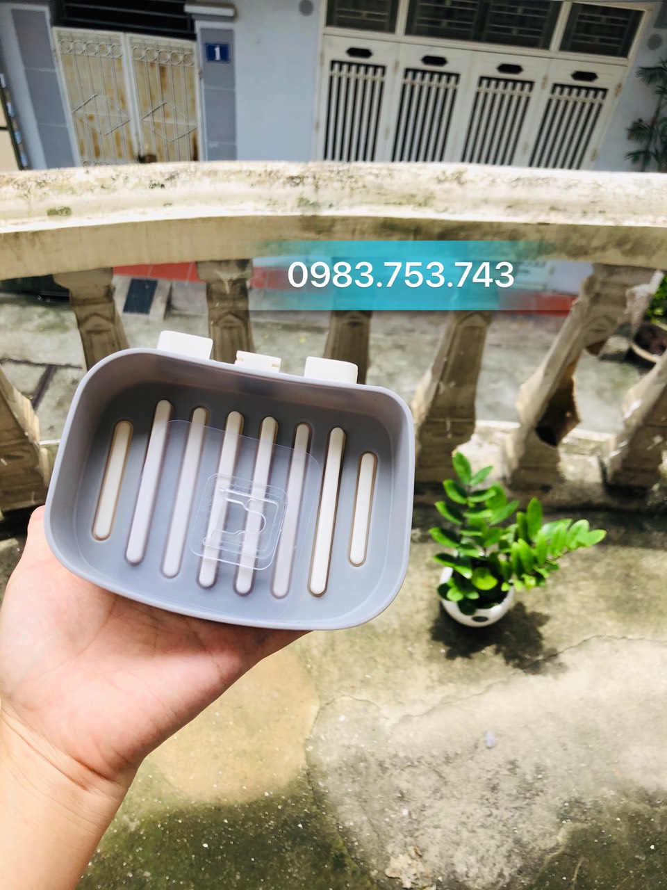 Khay đựng xà bông 2 lớp cao cấp dán tường