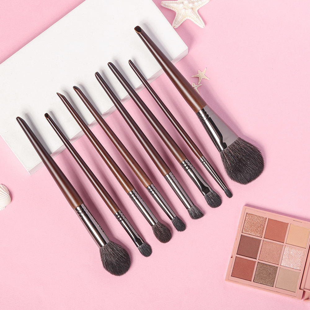 OVW Essential Make Up Set Brush Face Makeup Eye Shadow Blending Brush Diffuse Shader Highlight Blusher Crease Kit 8 Pcs