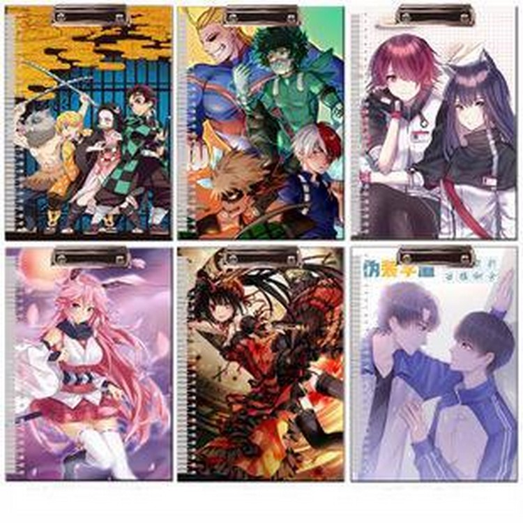 Bảng kẹp bìa giấy A4 in hình anime chibi BUNGOU STRAY DOGS IDENTITY V ONE PICECE đồ dùng học tập xinh xắn tiện lợi