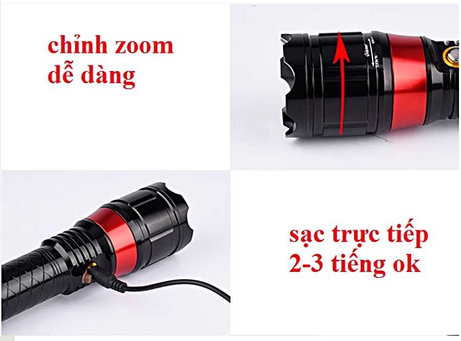 [HCM]Đèn Pin Laser Tia Đỏ 2 Trong 1