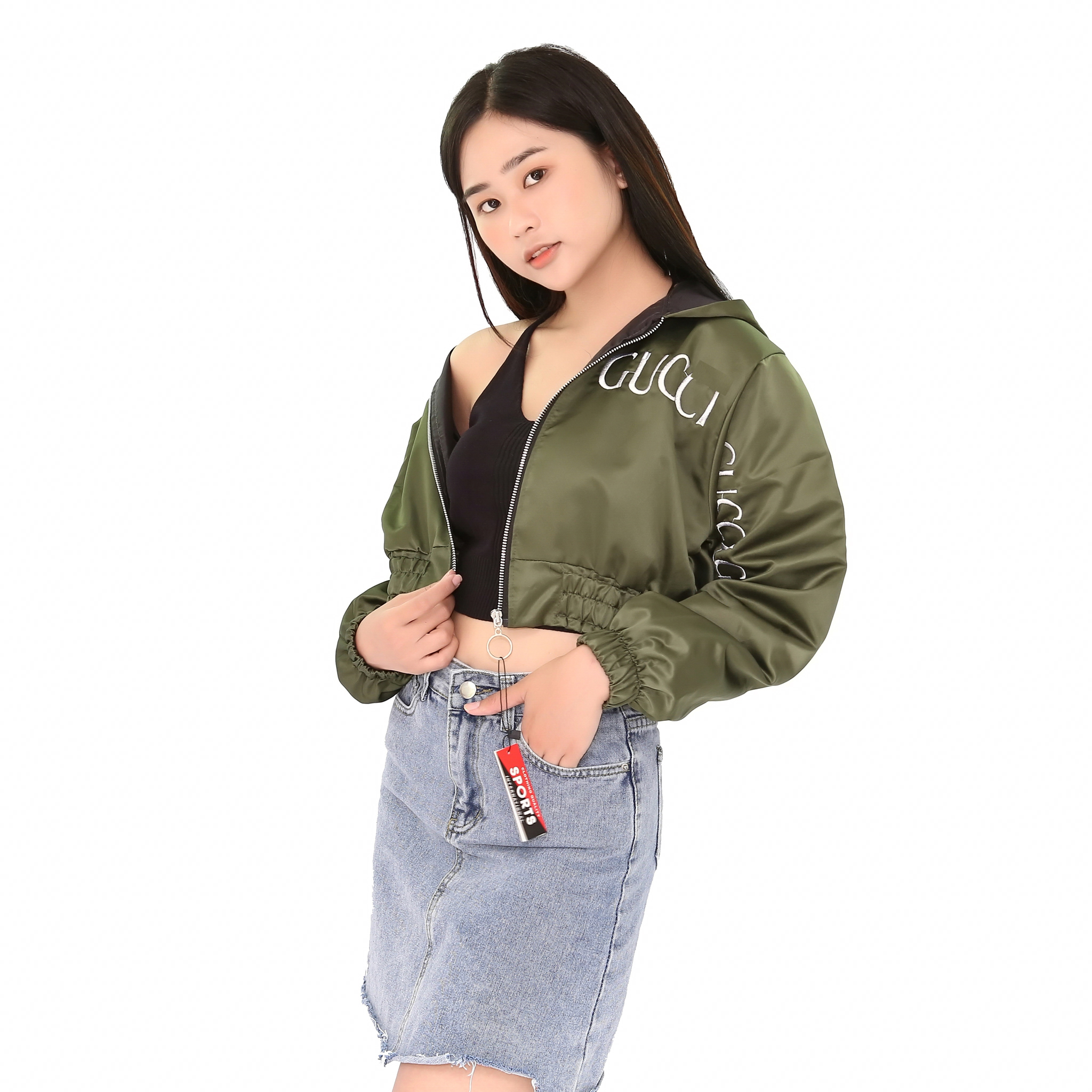 [HCM]Áo Khoác Phi Lụa Form Lửng Sang Chảnh Cá Tính Guuuuci
