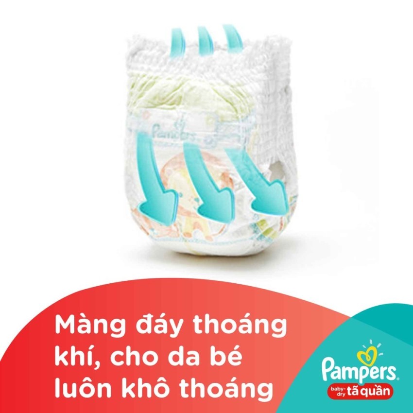 [HCM][Tặng 6 miếng tã cùng size] Tã quần Pampers Baby Dry size M 60 miếng (cho bé 7- 12kg)