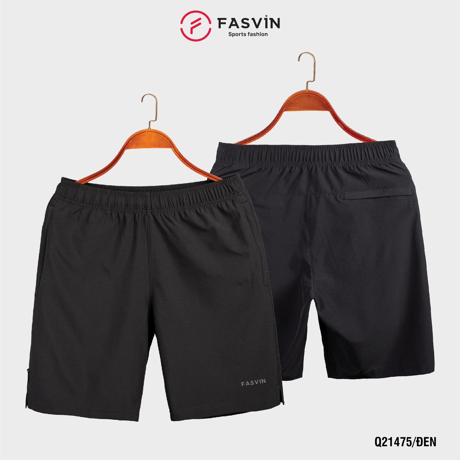 Quần đùi nam Fasvin Q21475.HN vải dù gió mềm mát tiện dụng tập thể thao hay mặc nhà