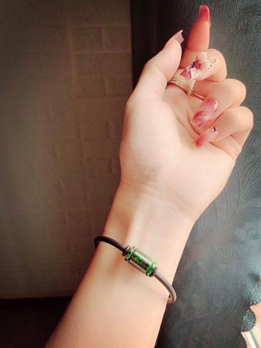 Vòng tay lu thống đá ngọc Cẩm Thạch A