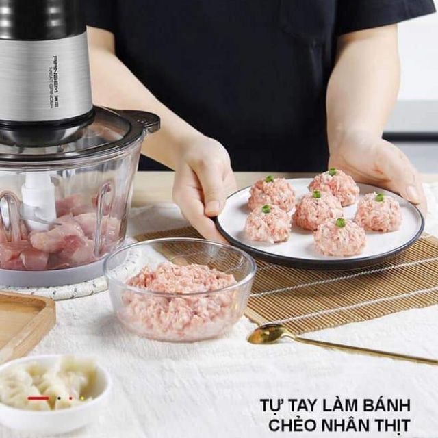 Máy Xay Thịt Ranbem 224A Cối Thủy Tinh