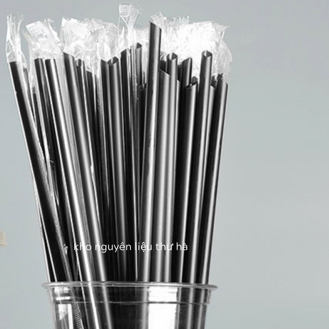 Ống hút phi 8 có màng bọc -Túi 500g ( ống hút nhựa cao cấp ép nilong từng cái an toàn)