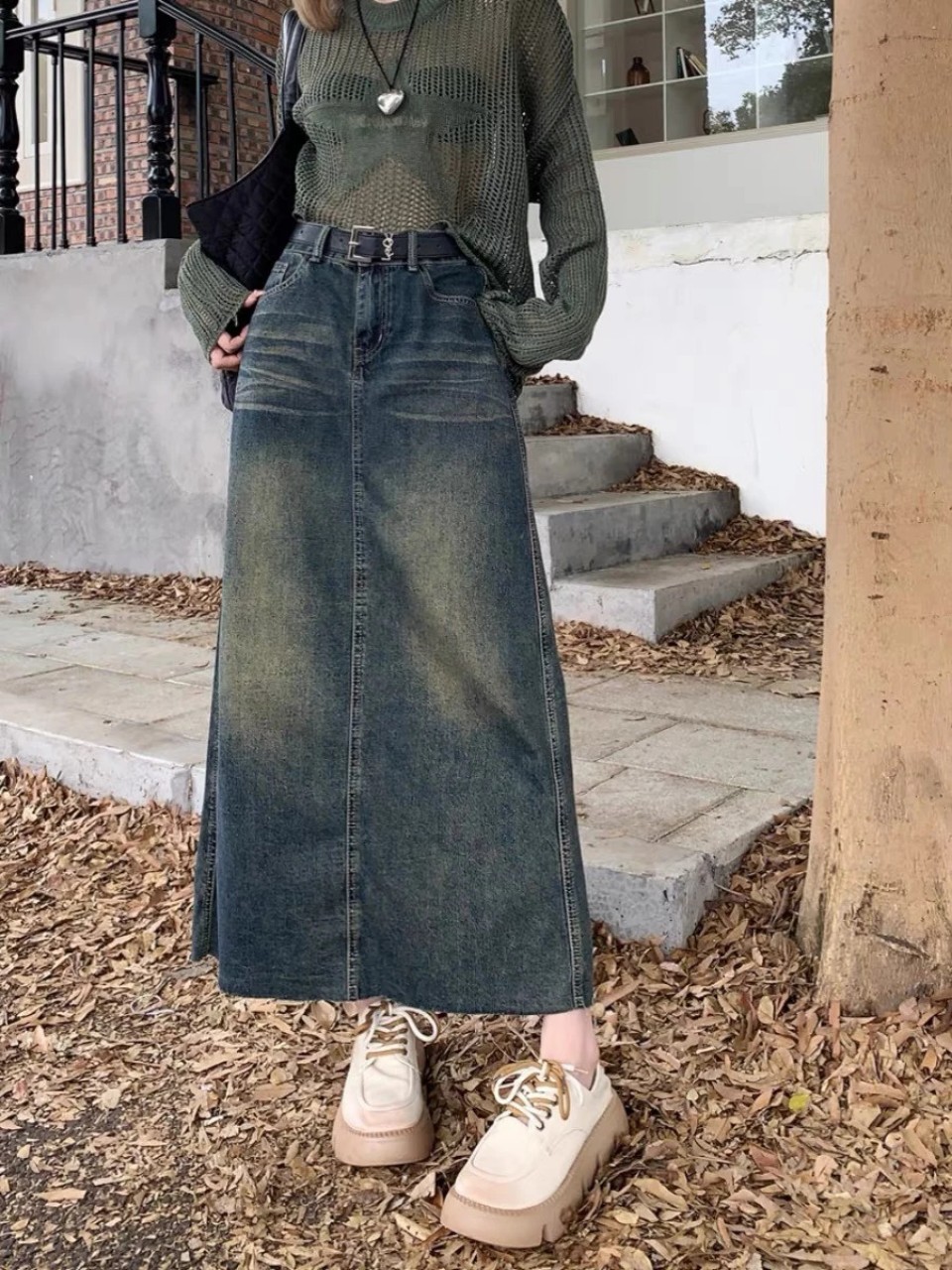 Chân Váy Denim Chữ A Lưng Cao Thời Trang Cho Nữ CV46/9938 - 247StoreFashion
