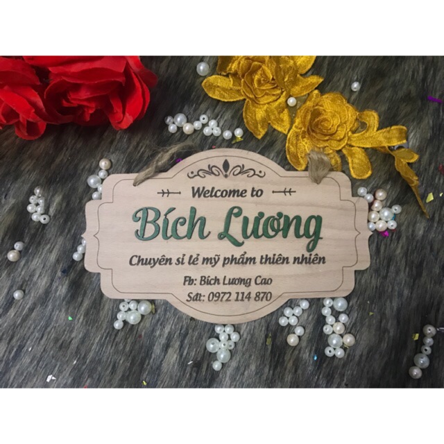 [HCM]Bảng Gỗ Tên Shop