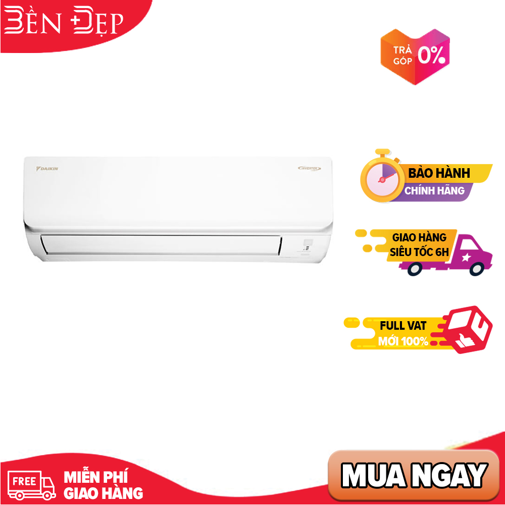 [TRẢ GÓP 0%] Điều hòa Daikin 9000 BTU 1 chiều inverter FTKB25ZVMV (Giá áp dụng giao tại HN, HCM& các tỉnh liên hệ shop)