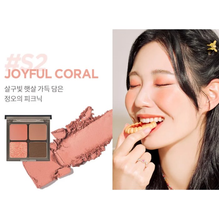 Bảng Phấn Mắt 4 Ô Merzy Mood Fit Shadow Palette 8g