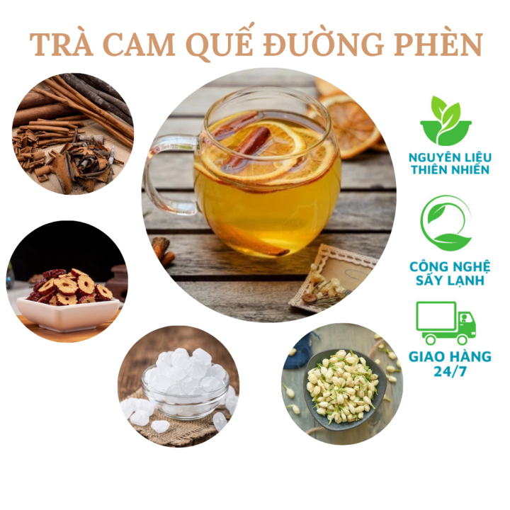 Trà Cam - Quế - Táo Đỏ - Nụ Lài - Đường Phèn