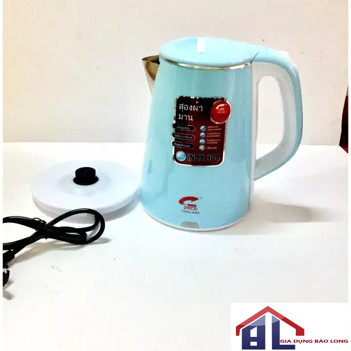 ẤM SIÊU TỐC JIPLAI 2 LỚP 2,5 LÍT ( HÀNG CHUẨN CHẤT LƯỢNG).BÌNH ĐUN NƯỚC SIÊU TỐC THÁI LAN