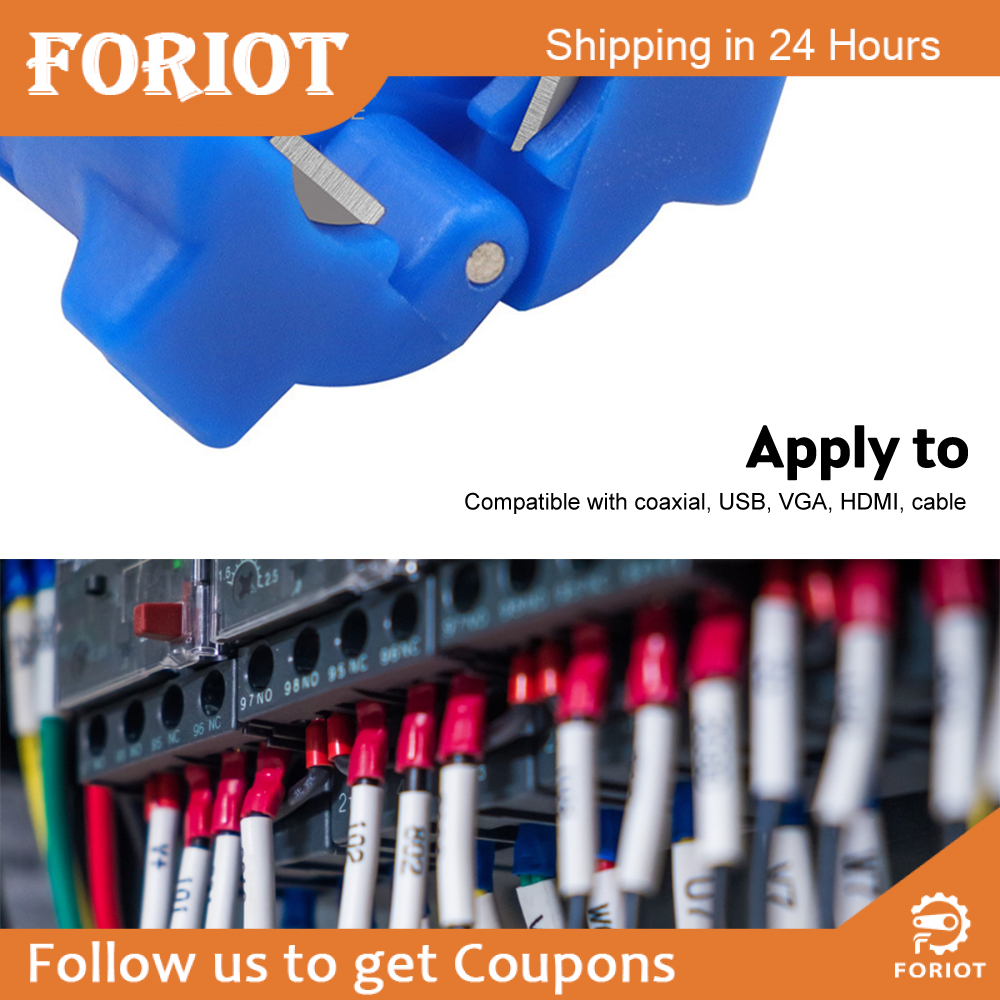Foriot Multi-function Electric Wire Stripper Pen Rotary Coaxial Wire Cable Pen Cutter Stripping Machine Pliers Tool for Cable Puller