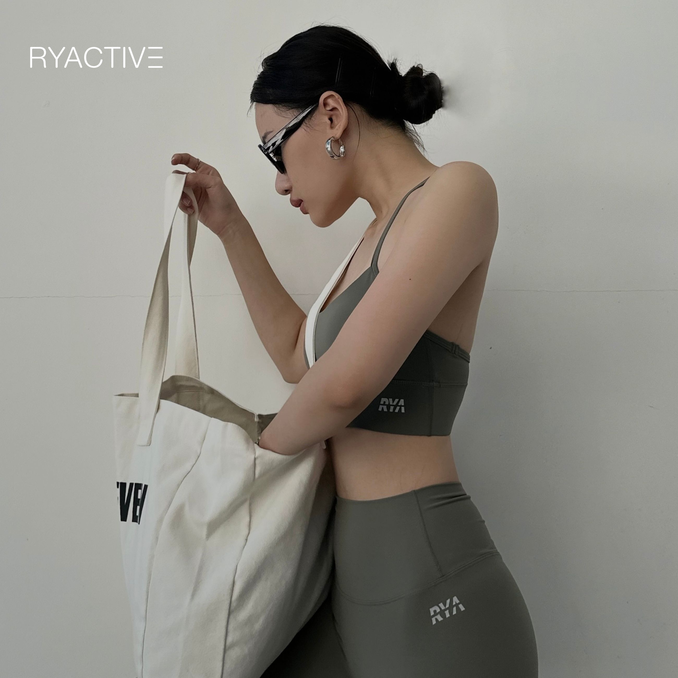 Áo ngực thể thao RYACTIVE - T SPORTBRA Olive