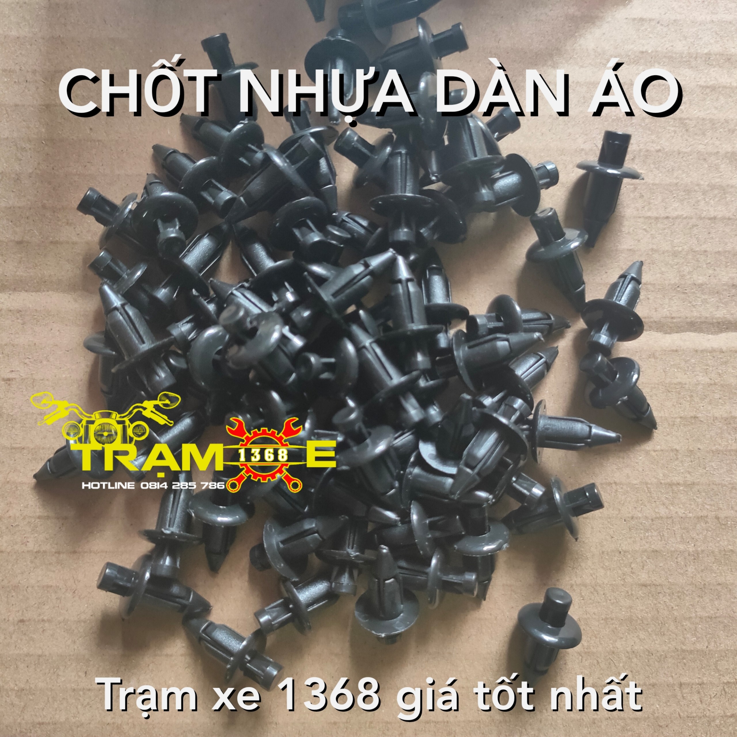 Chốt nhựa 6 ly, chốt bấm dàn áo xe máy Winner và các xe khác chất lượng cao cấp như zin