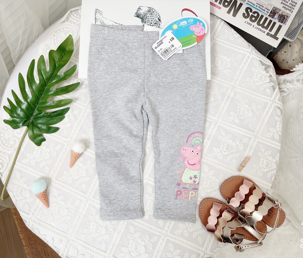 Quần legging bé gái hm hàng made in cambodia chuẩn chất mềm mịn- kawaii bebe shop