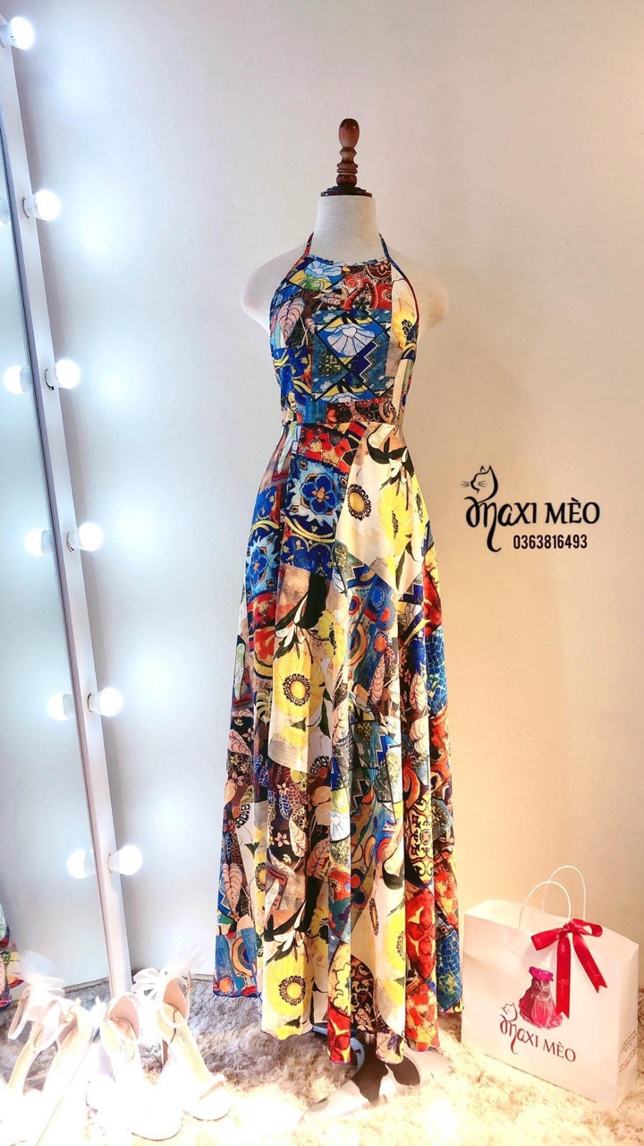 [HCM]Sét bộ  thổ cẩm cao cấp maxi- QH