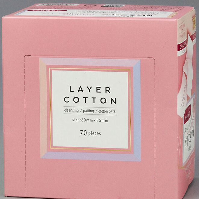 Bông tẩy trang Cotton Labo 5 lớp 70 miếng lớn - Hachi Hachi Japan Shop