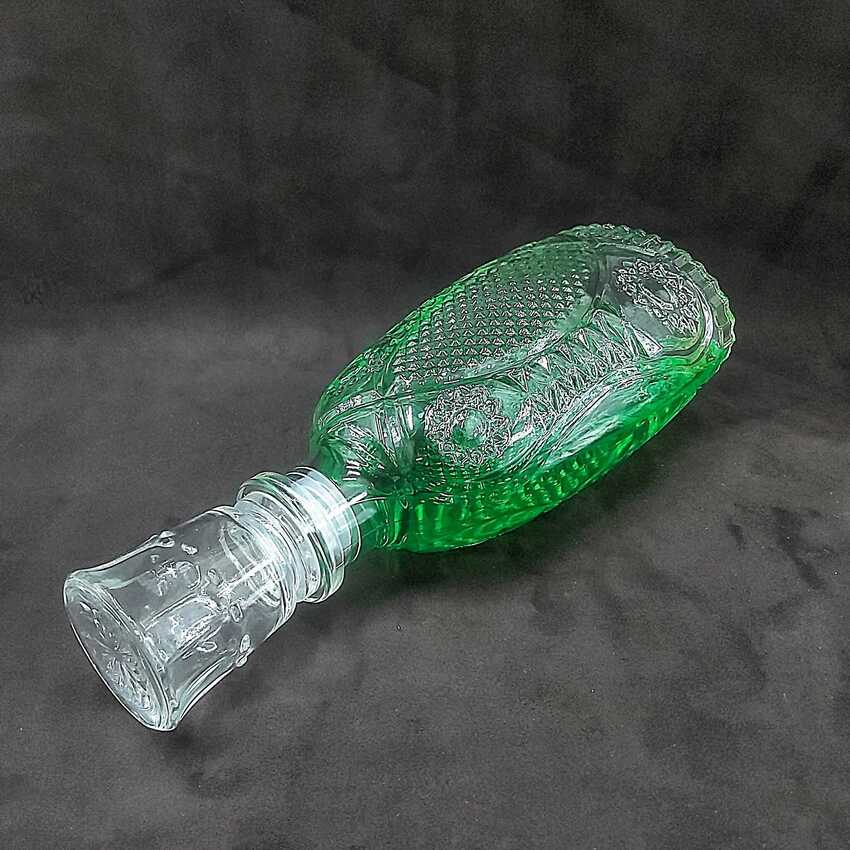 Chai Đựng Rượu Thủy Tinh 1 Lít mẫu oval họa tiết vảy – Vỏ Chai Rượu Đẹp - Chai Thủy Tinh Đựng Rượu 1000ML - Bình Đựng Rượu (A12)
