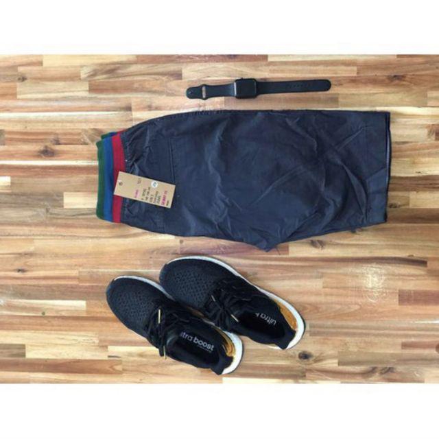 [Hcm]Men's Khaki Shorts with Elastic Waistband, Beautiful Smooth Fabric