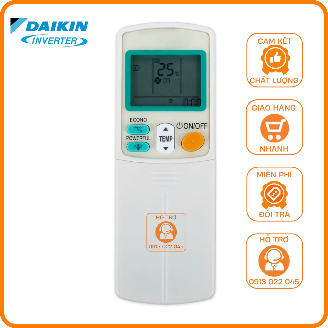 Remote điều hòa 1 và 2 chiều Daikin inverter.