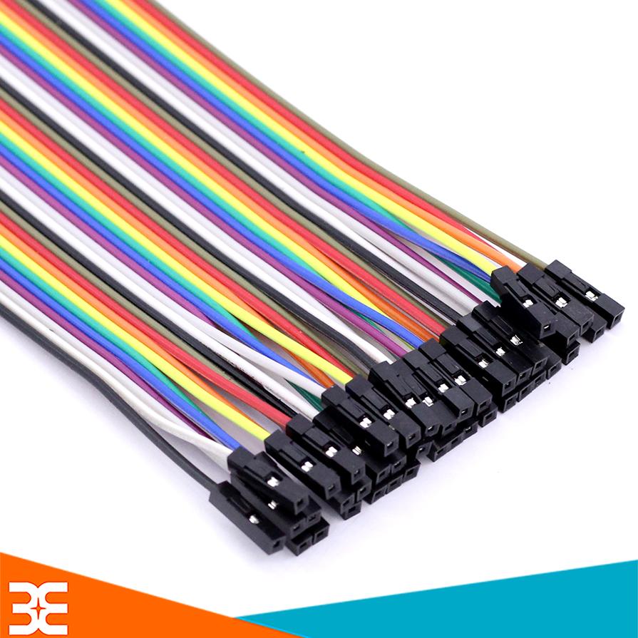 Tệp 40 Dây Nối  7 Màu Dài 20Cm ( 2 Đầu Cái - Cái )