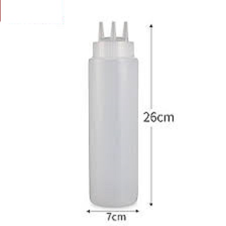 Bình nhựa đựng sốt 1 lít 3 vòi