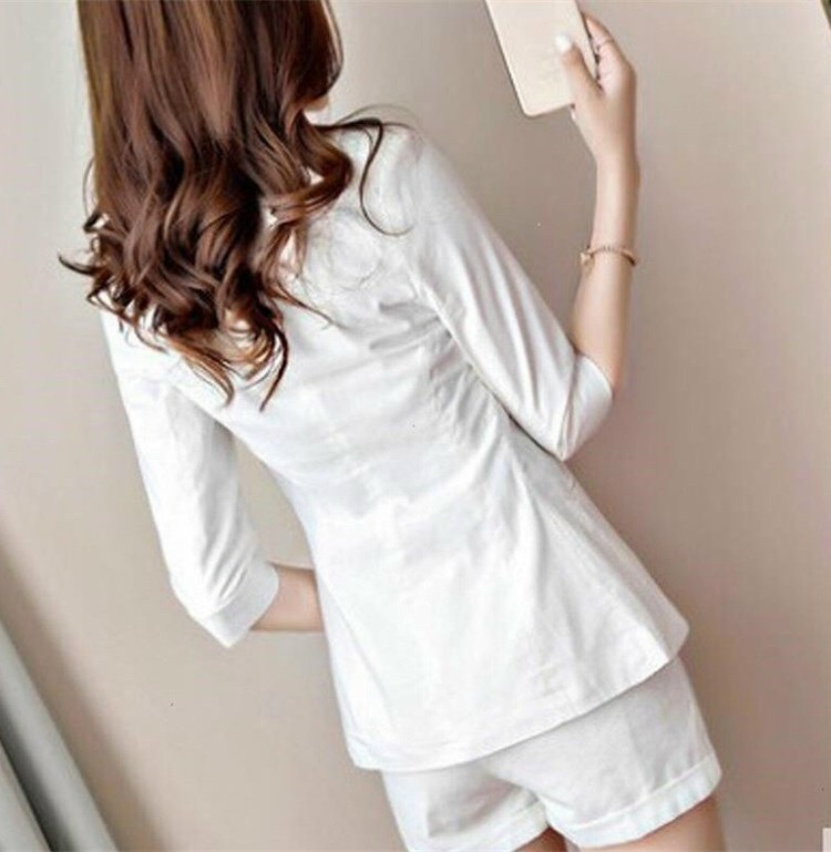 Sét Vest Tay lỡ + quần short (kèm thắt lưng & Áo Thun)