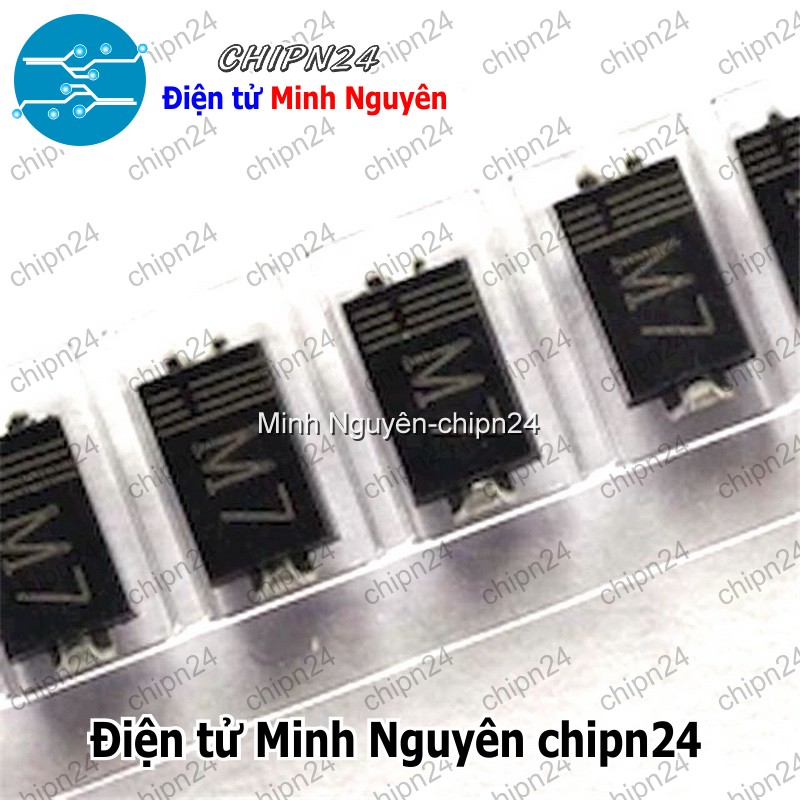 [25 con] (G1) Diode Dán 1N4007 M7 SMA 1A 1000V (SMD) (4007) - HH000215
