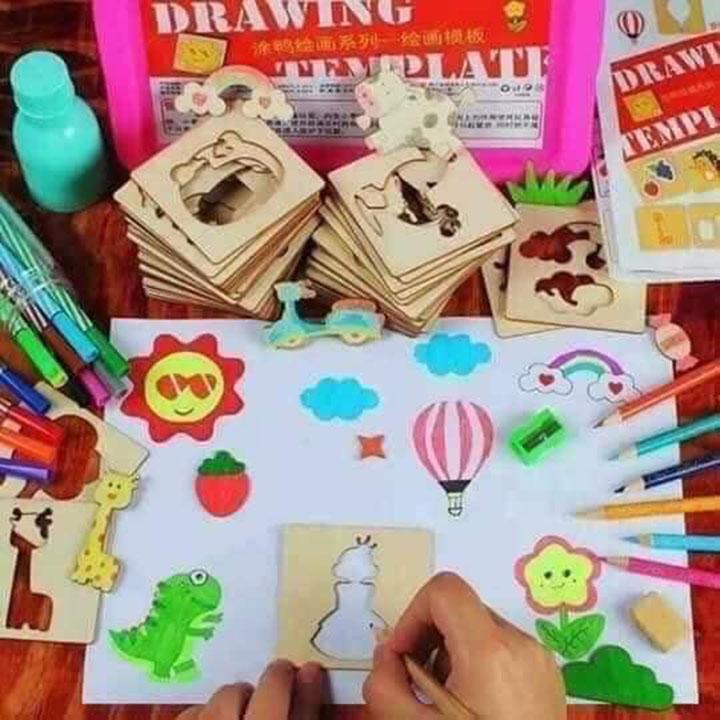 Bộ Khuôn Gỗ Vẽ Tranh Cho Bé
